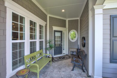 Stamped concrete front porch