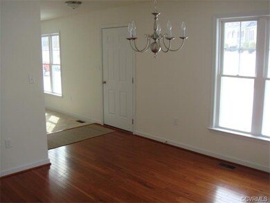 DR with hardwoods, entrance foyer