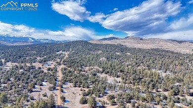 Aerial view with a mountain view