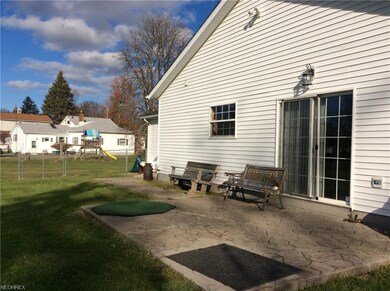 Stamped concrete patio