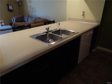 Double sink and dishwasher in kitchen