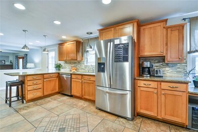 Spacious kitchen with plenty of cabinet space.