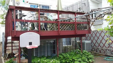 deck off kitchen/basement