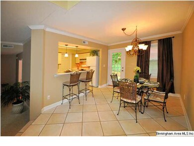Large dining area with tile floor