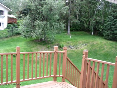 Backyard from sunny deck