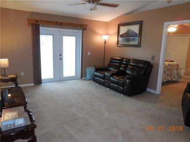 Great room with French Doors to the back yard