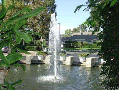 View of fountain from front door