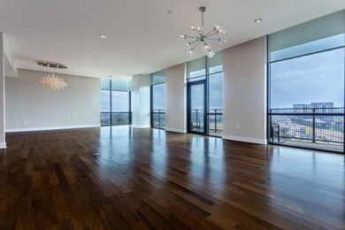 Living Room looking towards expansive dining room 