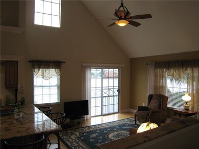 Living Room with cathedral ceiling