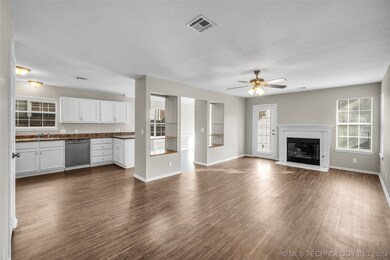 Open Living Room with Fireplace