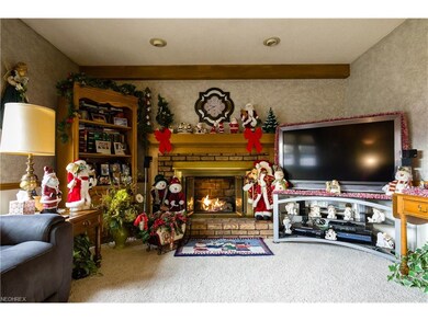 Fireplace with gas insert.