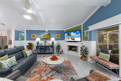 Open floorplan with large greatroom with fireplace