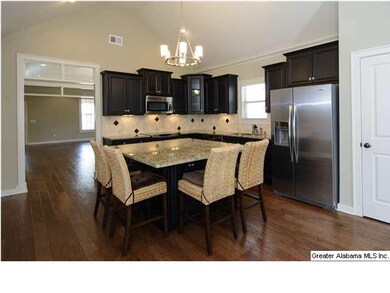 Beautiful open kitchen with large island and break