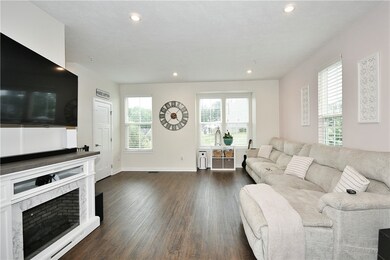 Huge open concept living room offers  flexible sea