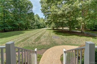 The view from the front door across yard.