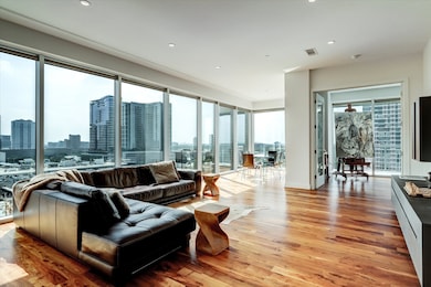 SW Corner facing Tanglewood and Galleria. Open Floor Plan with Floor to Ceiling Windows.