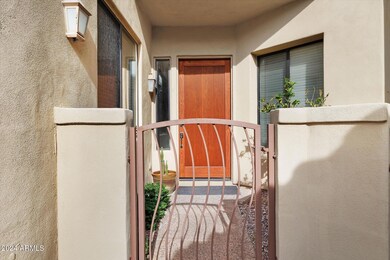 Gated courtyard entry