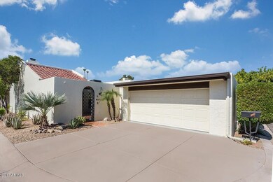 Courtyard and garage