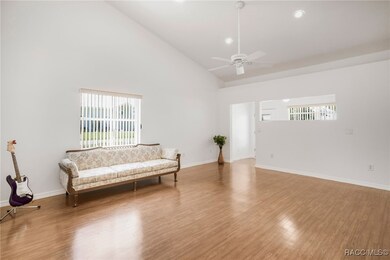 Great room with office beyond