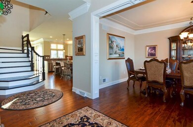 Note the wedding cake stair case that welcomes you