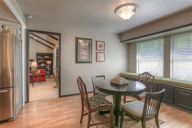 The breakfast space overlooks the back yard.  Grea