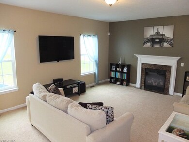 Great room with gas fireplace.