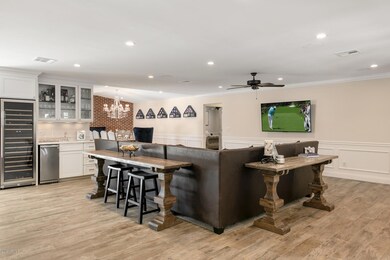 Family Room and Wet Bar w/ Wine Fridge