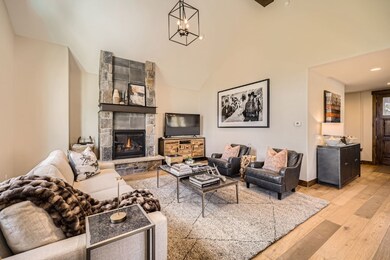 Living Room with Gas Fireplace, Mountain Views - S