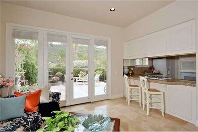 Large French doors let in tons of natural light