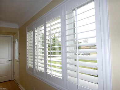 Gorgeous plantation shutters in the living room.