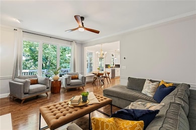 New picture windows in family room allow a lot of natural light