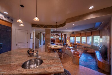 Family room and kitchen