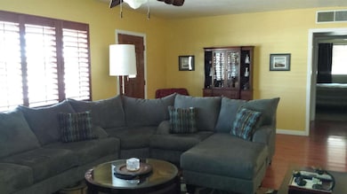 Living room with plantation shutters