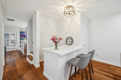 Built in bar area and coat closet