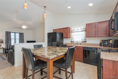 Kitchen has Vinyl Flooring, Built-in Dishwasher, B
