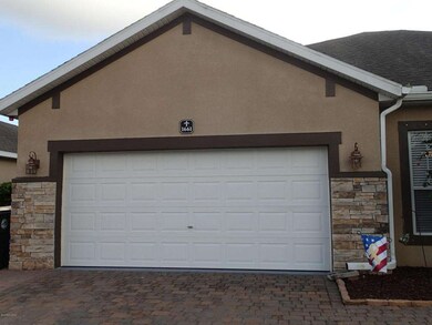 Garage Door with Decorative Stone