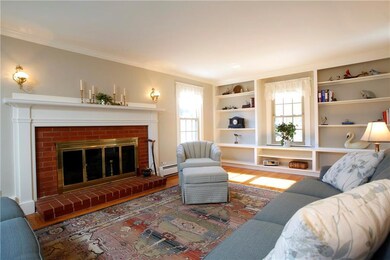 Formal living room with fireplace...