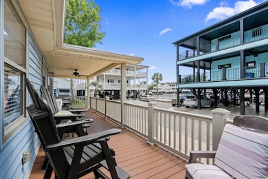 View of wooden deck