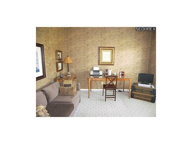 The office features French doors