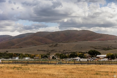 View of mountain background with rural landscape