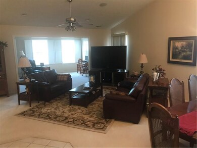 Living room with Vaulted ceilings