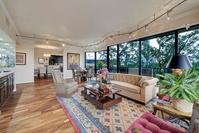 Floor to ceiling windows throughout the condo offe