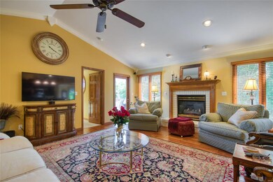 Style and Space meet in this Large Family Room wit
