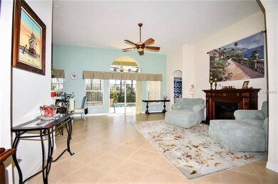 Open floor plan with cathedral ceilings, which flo