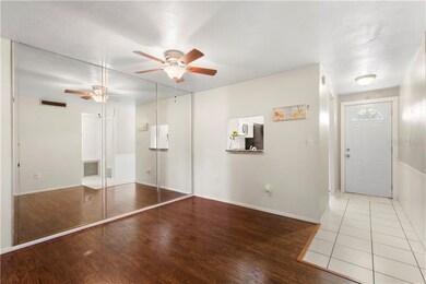 Living/Dining room area looking towards kitchen an
