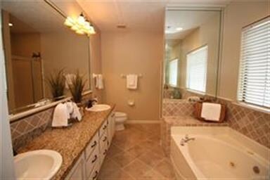 Gorgeous updated master bath, w/jetted tub, update