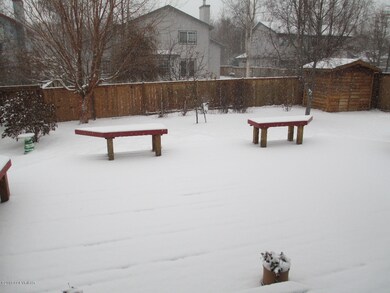 Winter view backyard