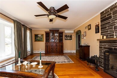 Large Living Room or Formal Dining room with wood