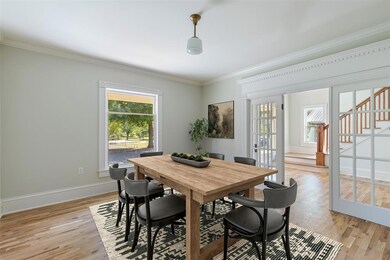 Dining room with views of the quiet park across the street