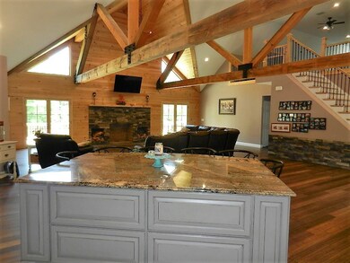 Fireplace view from Kitchen